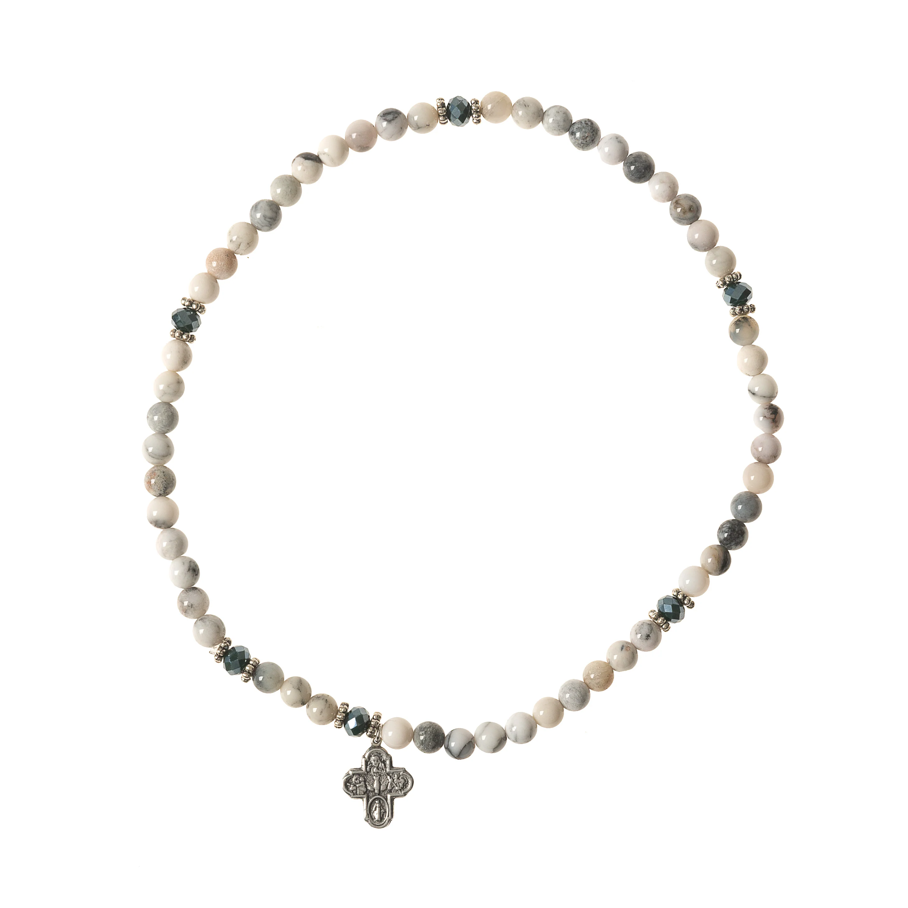 Agate Gemstone Full Rosary Wrap Bracelet - Multiple Colors - Image 6