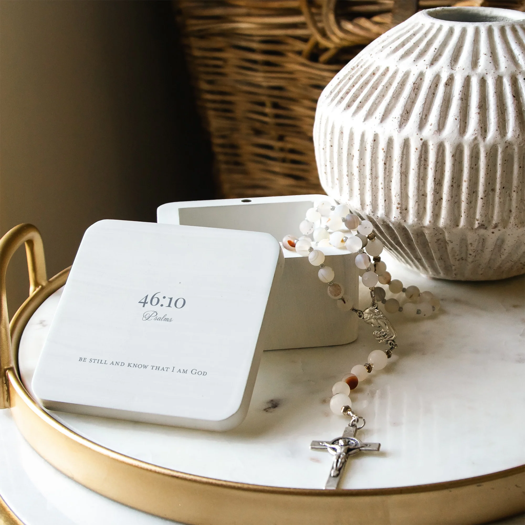 Be Still & Know That I Am God White Keepsake Box - Image 2