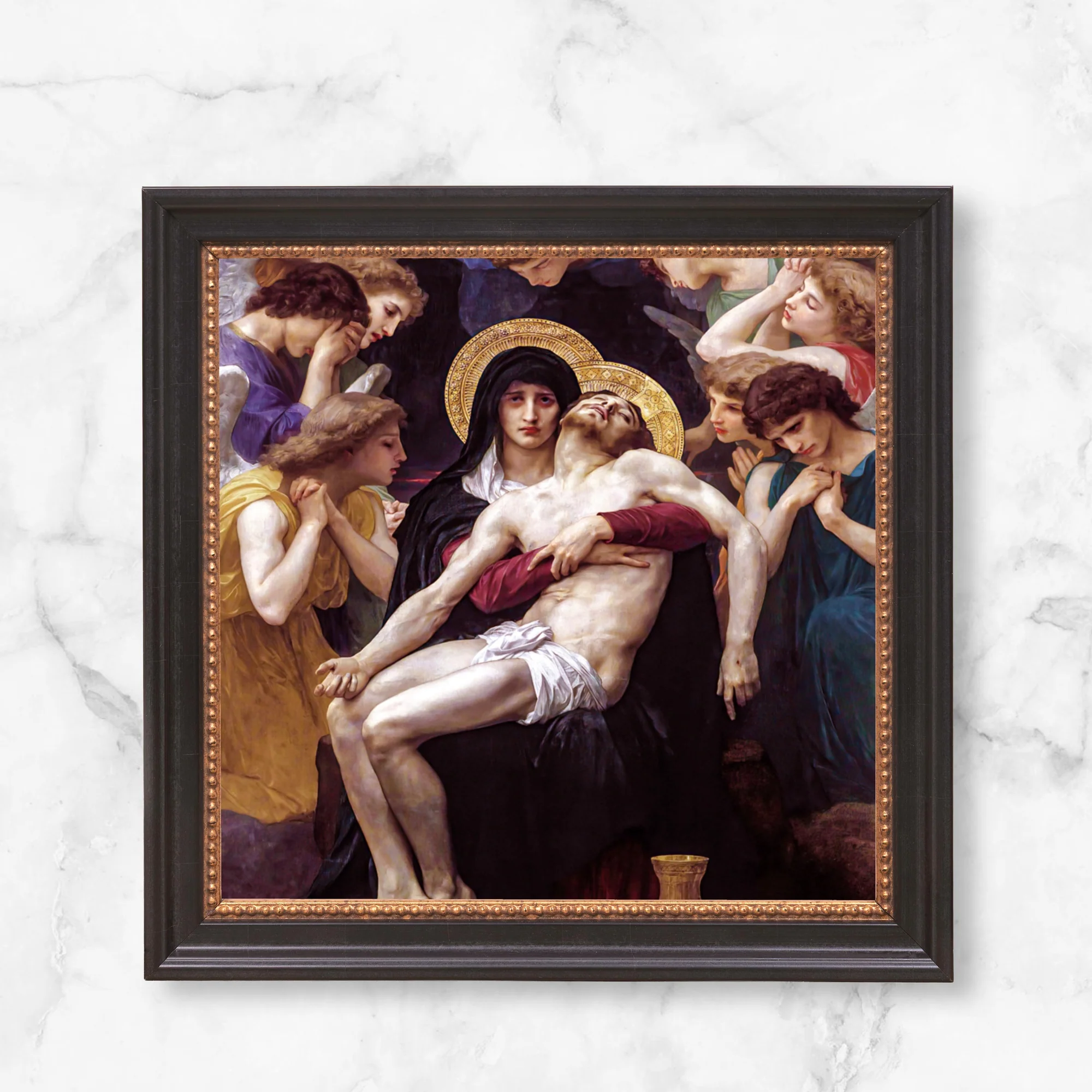 Bouguereau's Pieta Framed Canvas - Sacred Mini Collection - Image 8