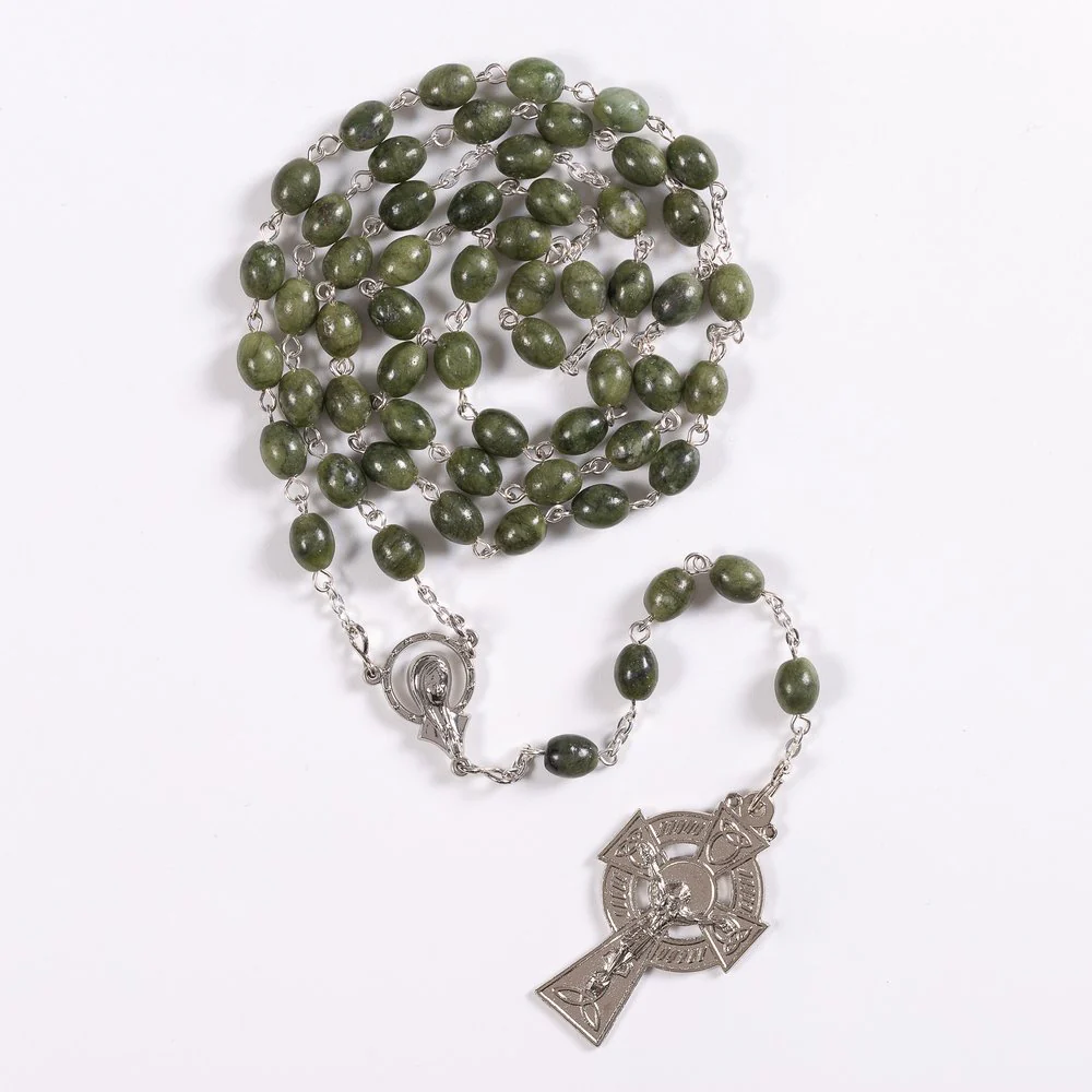 Connemara Marble Oval Bead Rosary