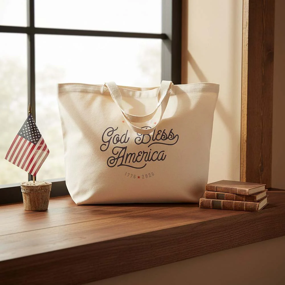 God Bless America 250th Commemorative Canvas Tote - Image 3