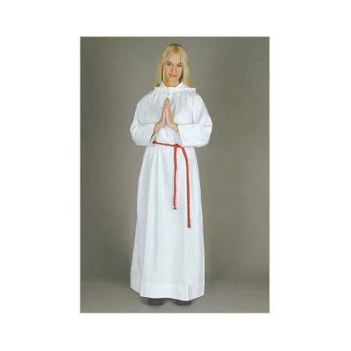 Hooded Altar Server Alb with Red & White Cinctures - Image 11