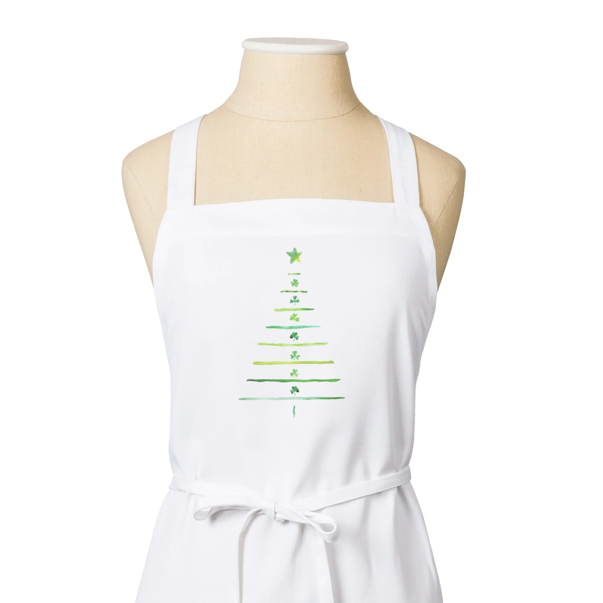 Irish Shamrock Christmas Tree Apron - Image 2