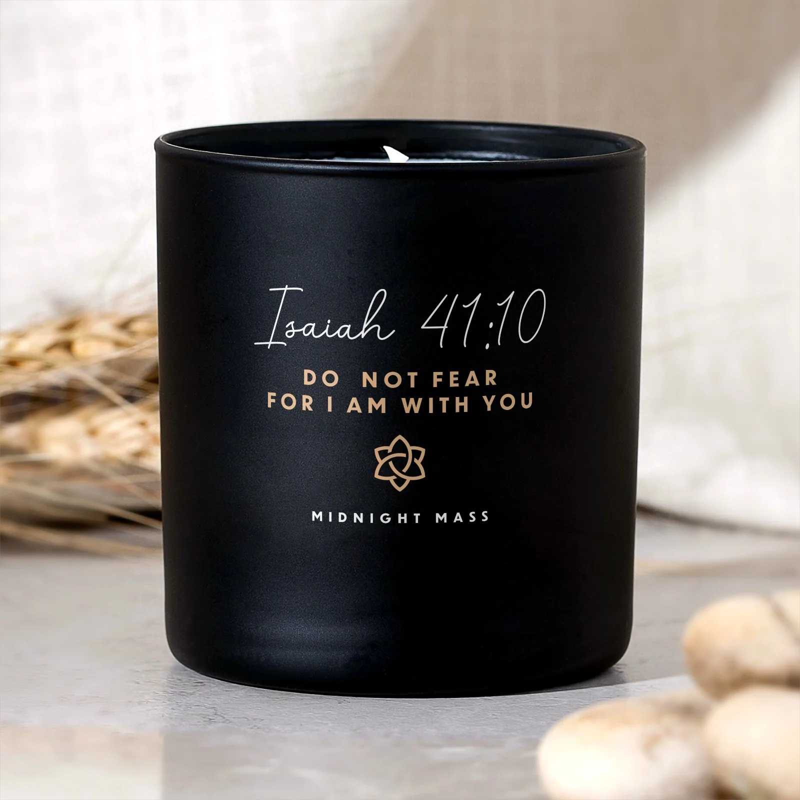 Isaiah 41:10 Black Candle