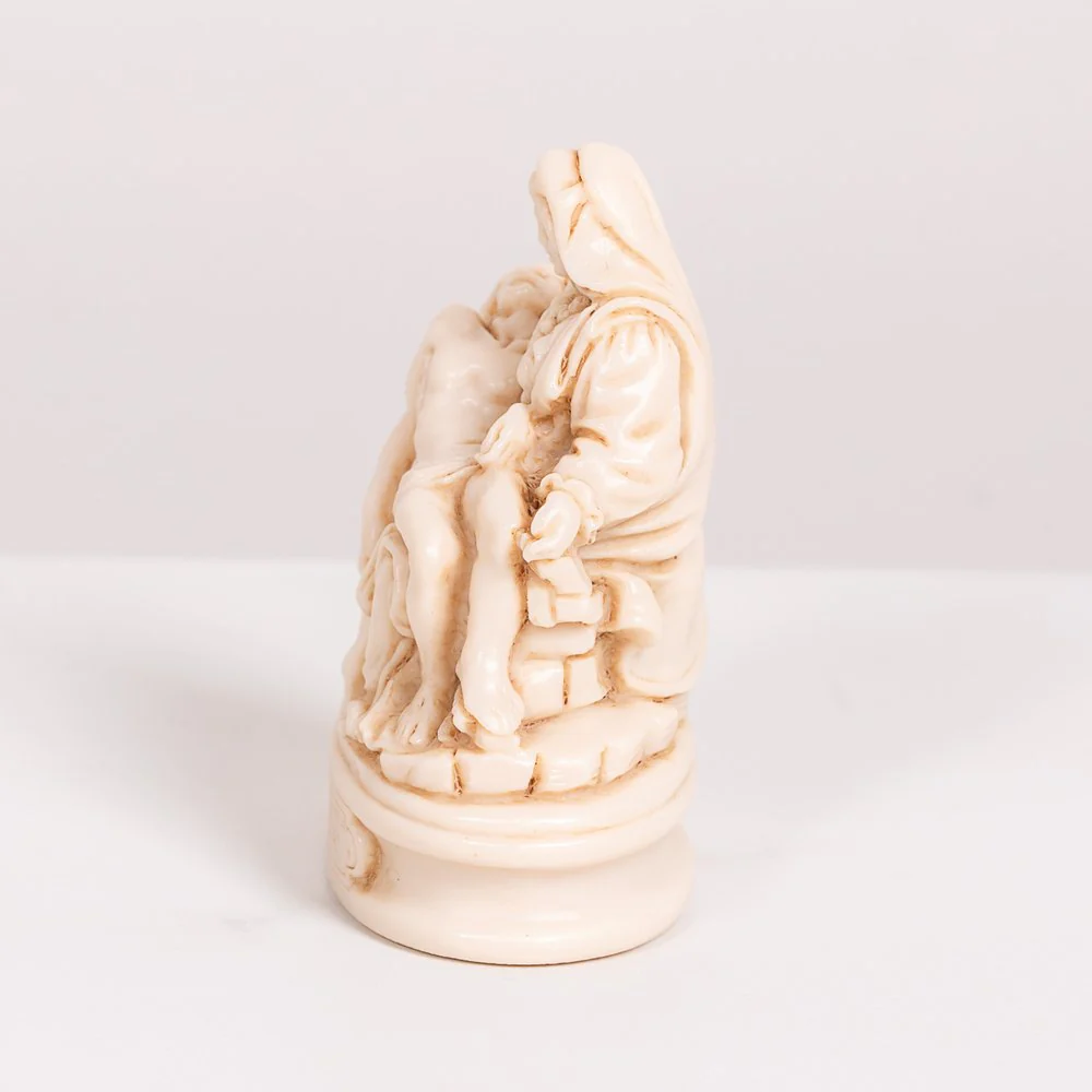 Italian Ivory Pieta Figurine - 3.5" - Image 3