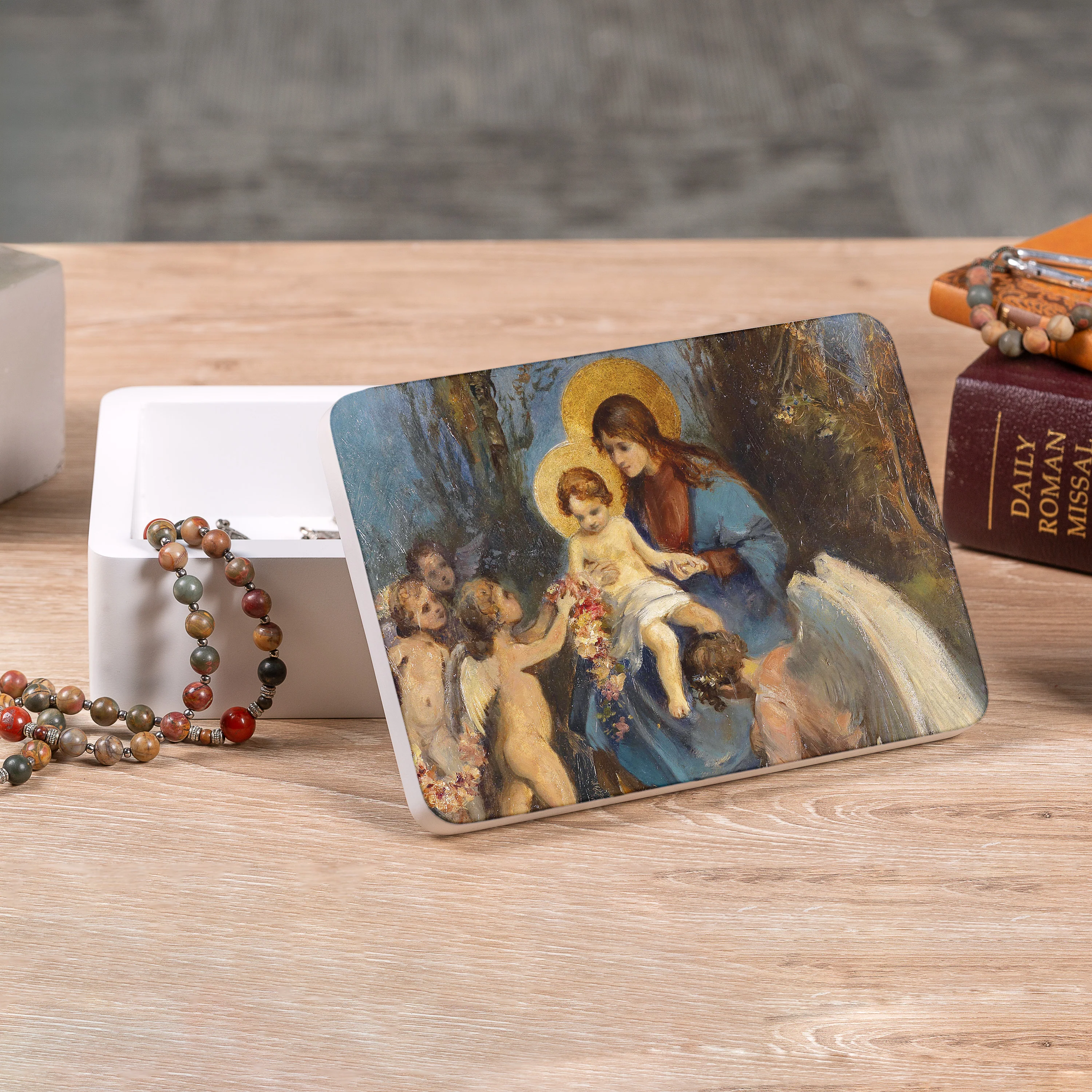 Madonna & Child Keepsake Rosary Box - Image 3
