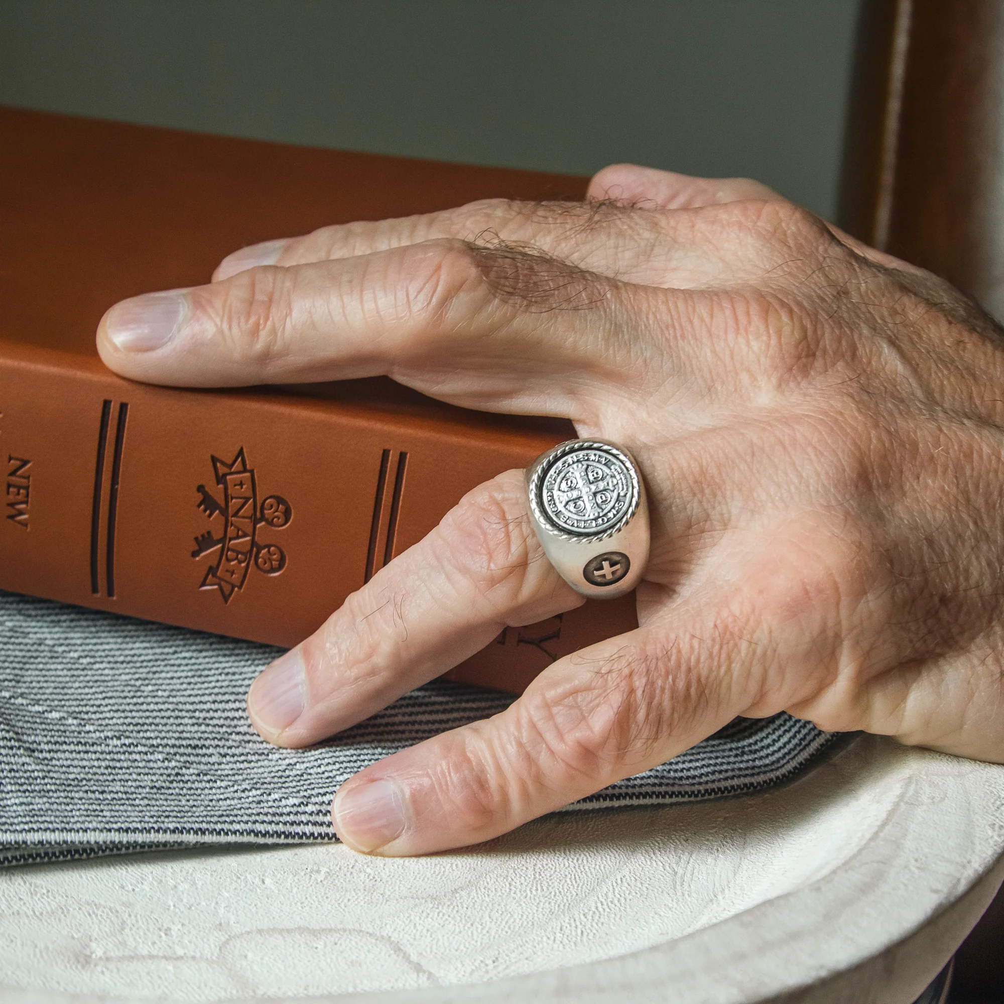 Men's St. Benedict Signet Ring - Image 3