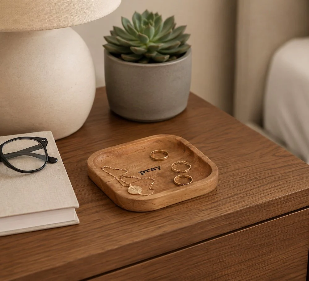 Natural Cedar Pray Trinket Dish - Image 3