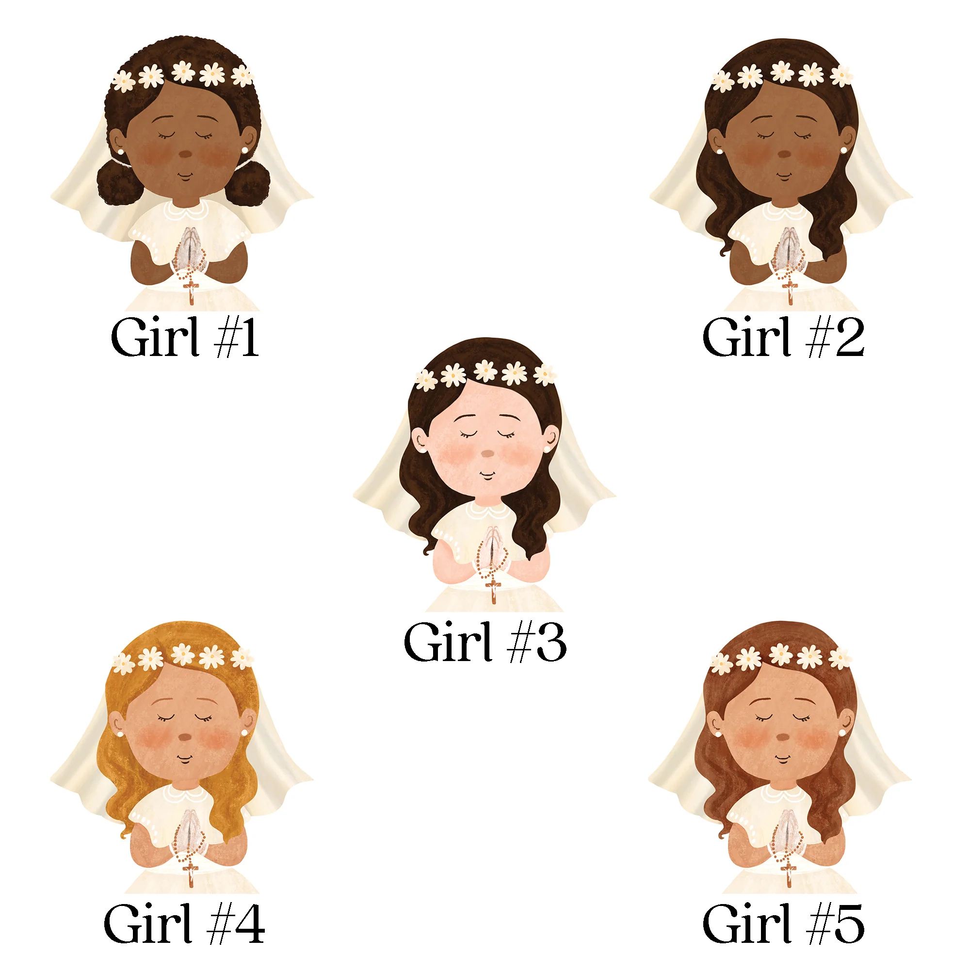 Personalized First Communion Glass Ornament For Girls - Image 6