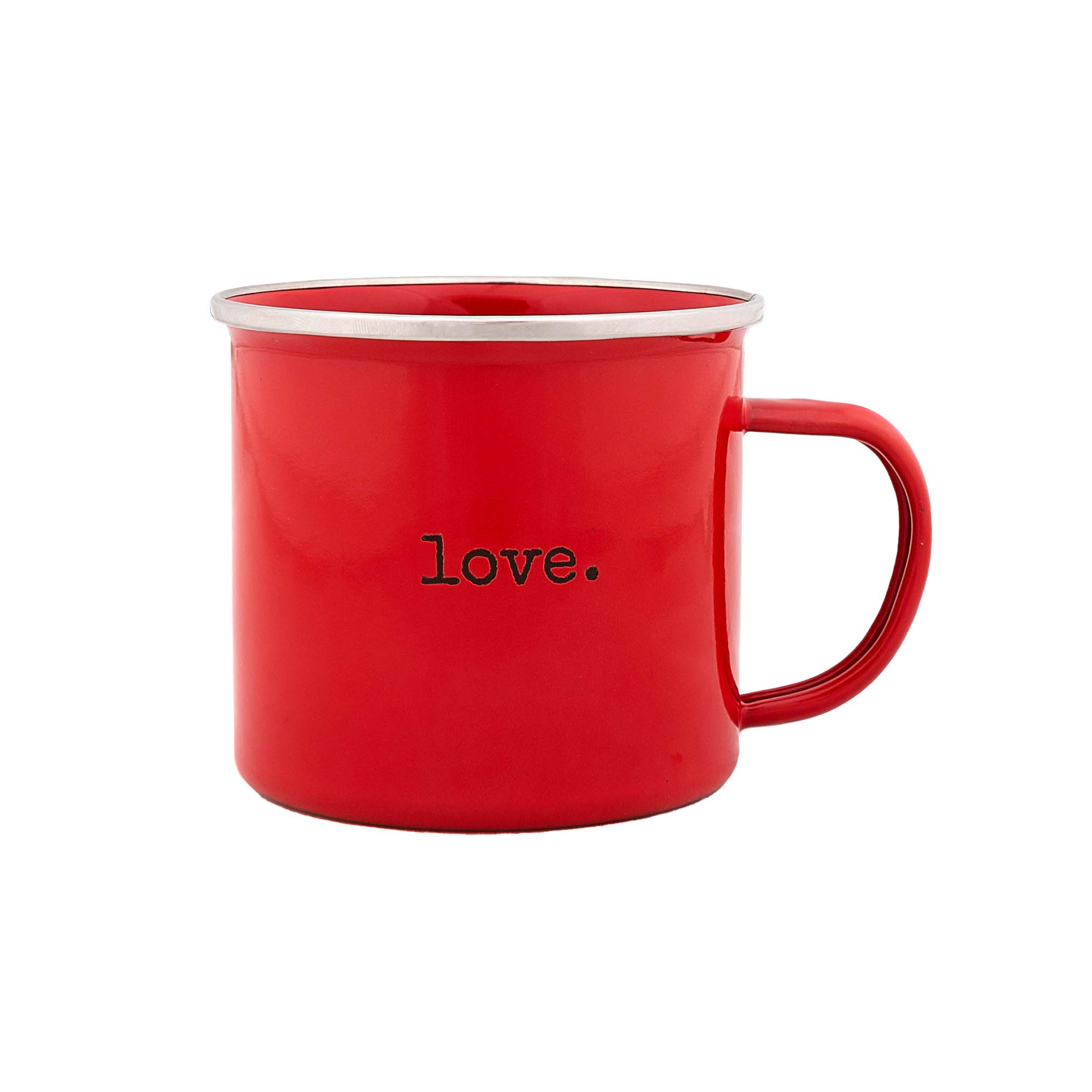 Personalized Red Enamel Love Cup - Image 3