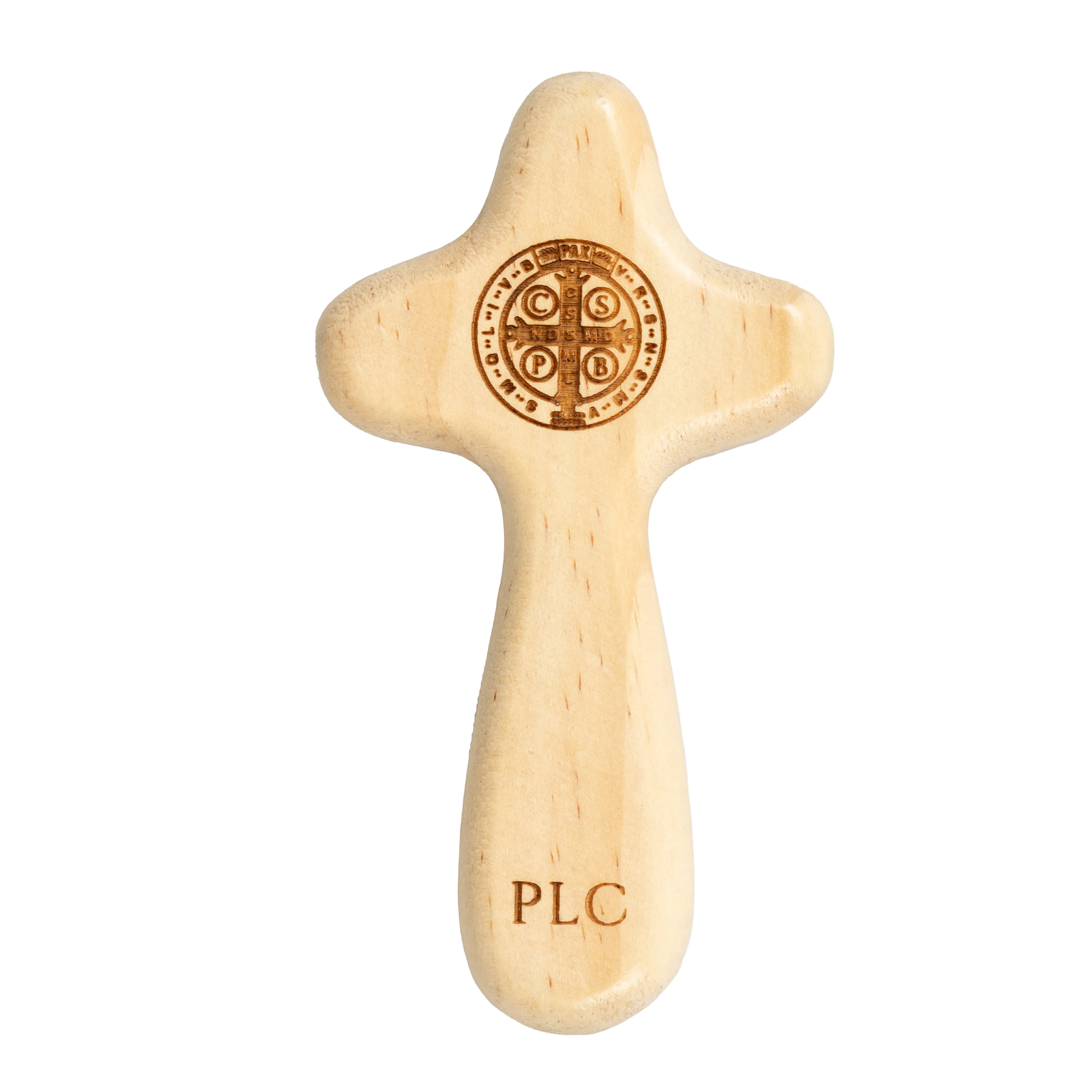 Personalized St. Benedict Medal Comfort Palm Cross - Image 5