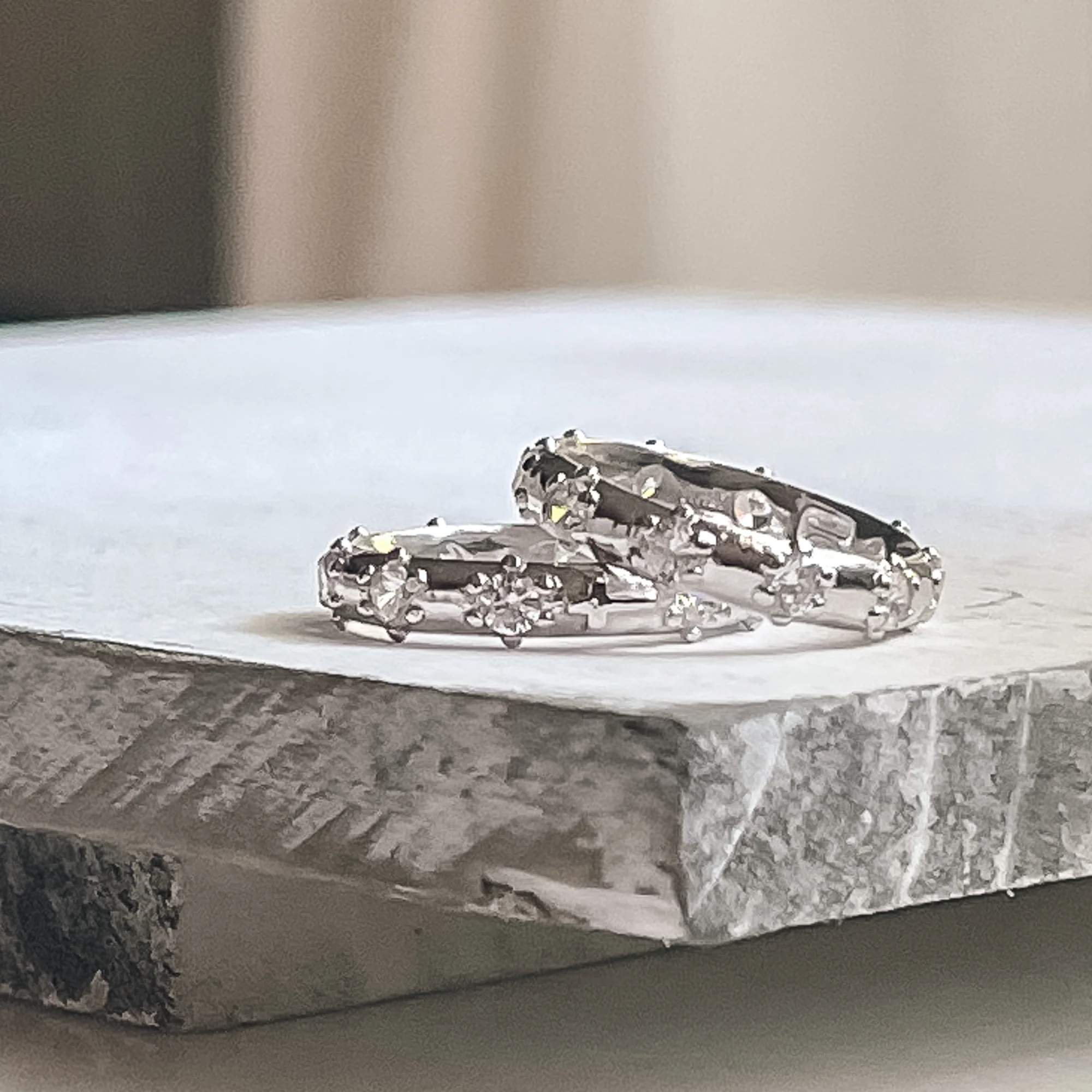 Rhodium Rosary Ring - Image 3