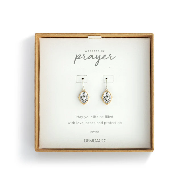 Sacred Heart Framed Pendant Earrings - Image 3