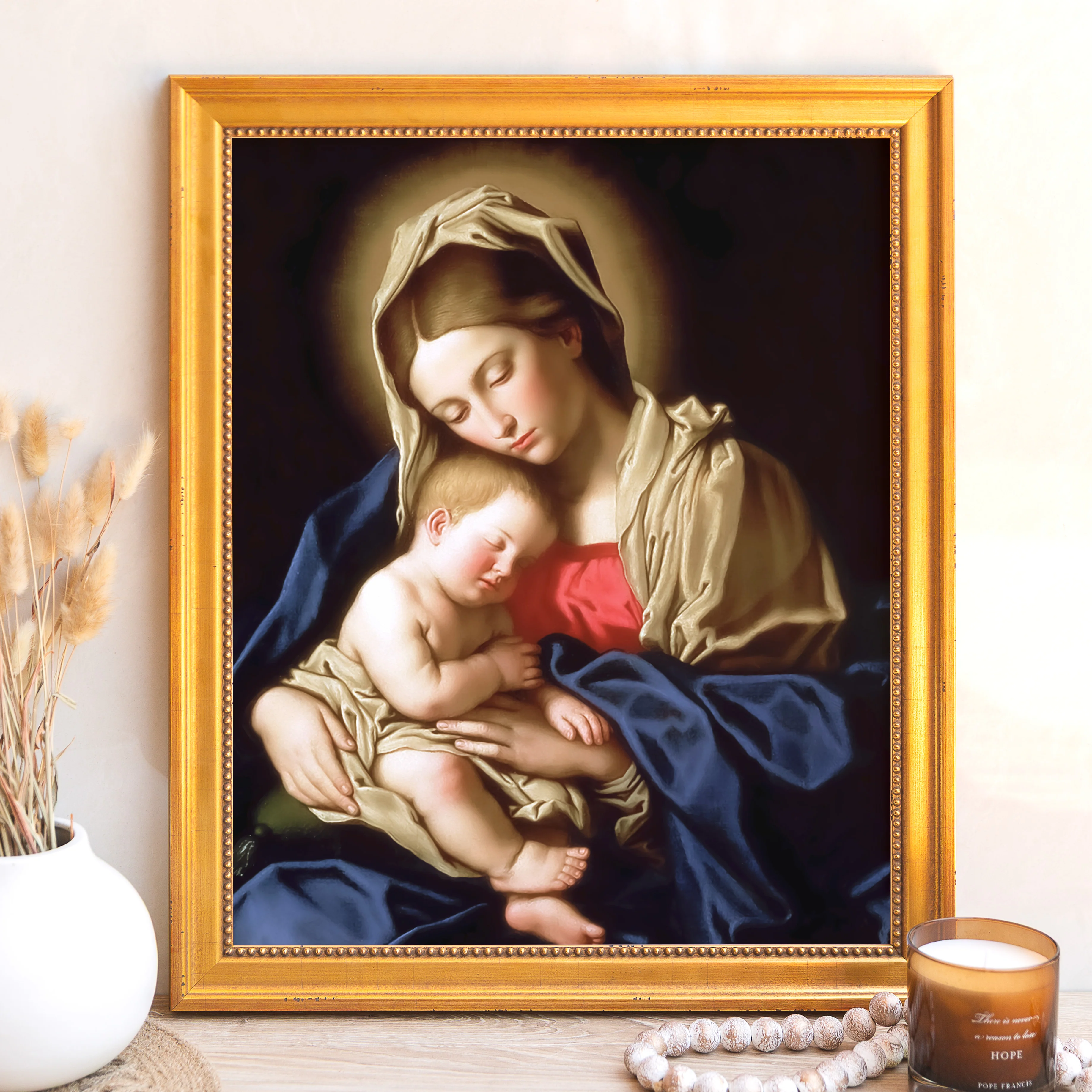 Sassoferrato Madonna & Child Framed Canvas - Sacred Signature Collection - Image 11