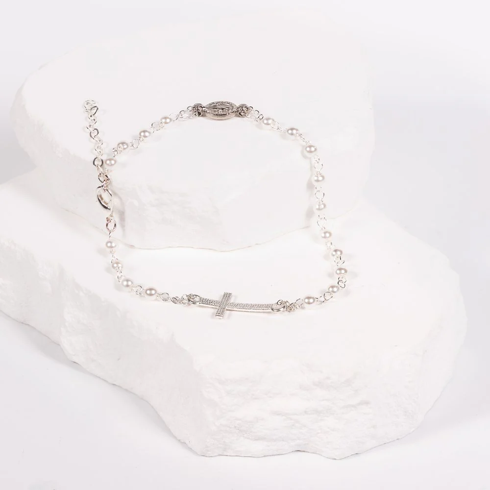 Miraculous Medal One-Decade Rosary Anklet - Image 5