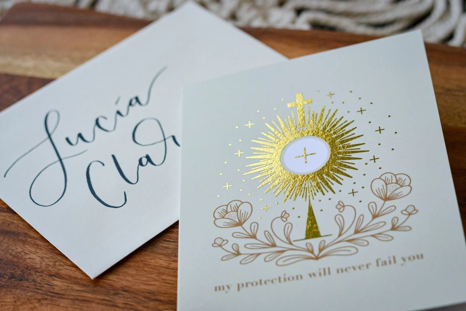 St. Clare of Assisi Monstrance Blank Greeting Card - Image 7