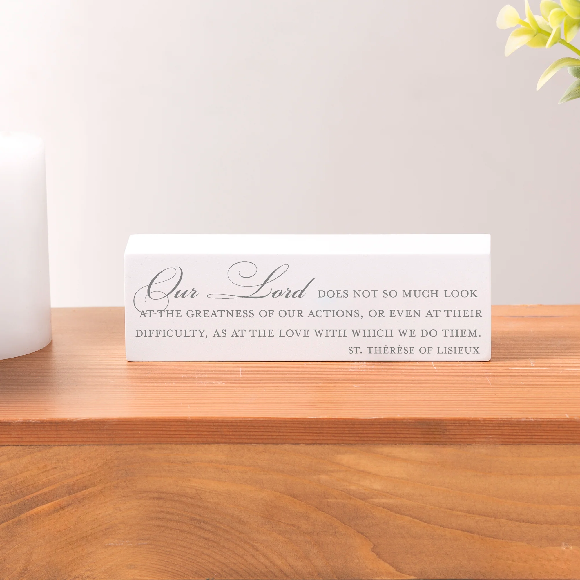 St Therese Quote Block