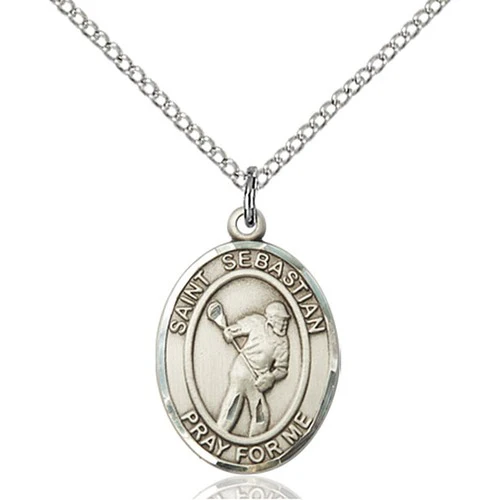 Sterling Silver St. Sebastian Sports Medal Necklaces - 18" - Image 12