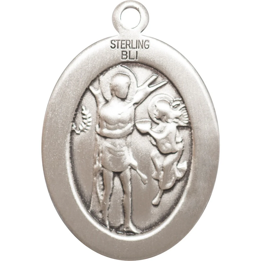 Sterling Silver St. Sebastian Sports Medal Necklaces - 24" - Image 23