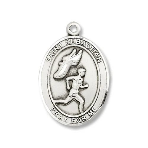 Sterling Silver St. Sebastian Sports Medal Necklaces - 24" - Image 38
