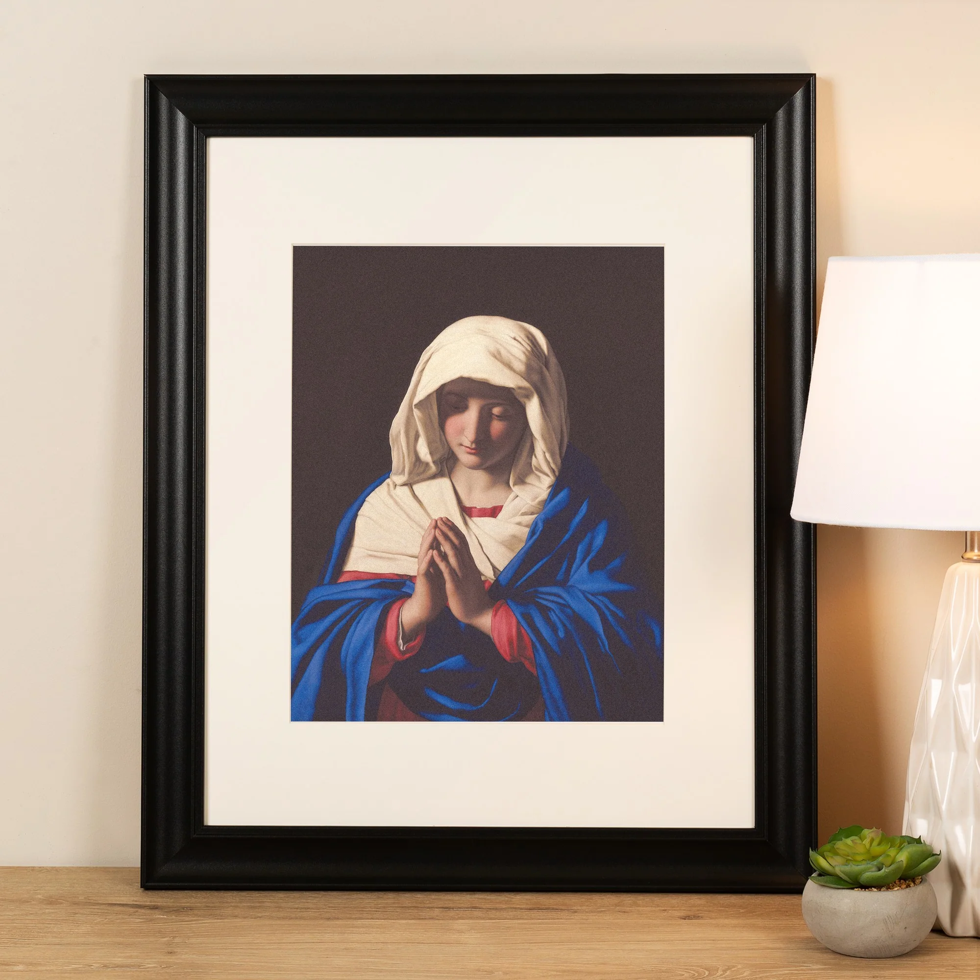 The Virgin in Prayer Framed Print - Image 5